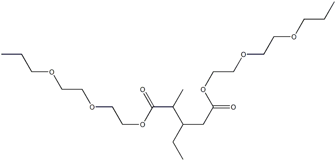 3-Ethyl-4-methylglutaric acid bis[2-(2-propoxyethoxy)ethyl] ester Struktur