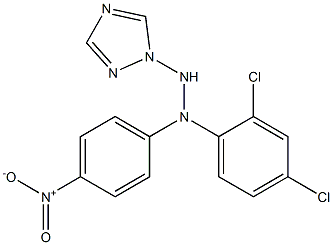 1-(1H-1,2,4-Triazol-1-yl)-2-[4-nitrophenyl]-2-(2,4-dichlorophenyl)hydrazine Struktur