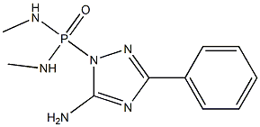 (5-Amino-3-phenyl-1H-1,2,4-triazol-1-yl)bis(methylamino)phosphine oxide Struktur