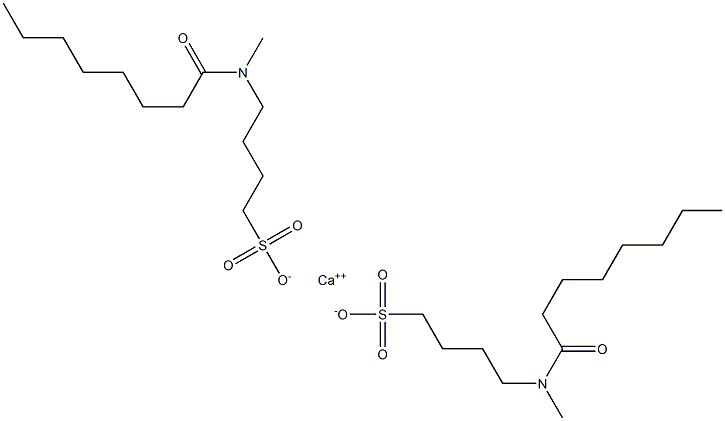 Bis[4-(N-octanoyl-N-methylamino)-1-butanesulfonic acid]calcium salt Struktur