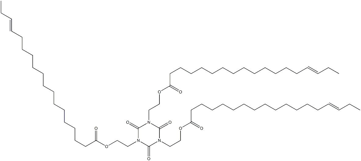 1,3,5-Tris[2-(15-octadecenoyloxy)ethyl]hexahydro-1,3,5-triazine-2,4,6-trione Struktur