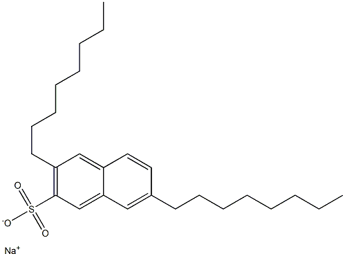 3,7-Dioctyl-2-naphthalenesulfonic acid sodium salt Struktur