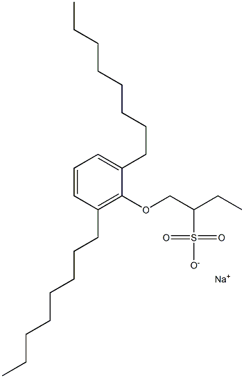 1-(2,6-Dioctylphenoxy)butane-2-sulfonic acid sodium salt Struktur