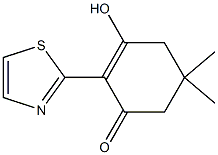 3-Hydroxy-5,5-dimethyl-2-(2-thiazolyl)-2-cyclohexen-1-one Struktur