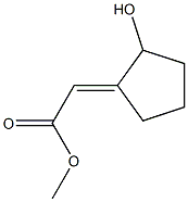 (E)-(2-Hydroxycyclopentylidene)acetic acid methyl ester Struktur