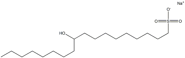 10-Hydroxyoctadecane-1-sulfonic acid sodium salt Struktur