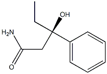 (3R)-3-Hydroxy-3-phenylpentanamide Struktur