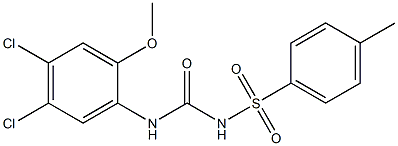 1-(4,5-Dichloro-2-methoxyphenyl)-3-(4-methylphenylsulfonyl)urea Struktur