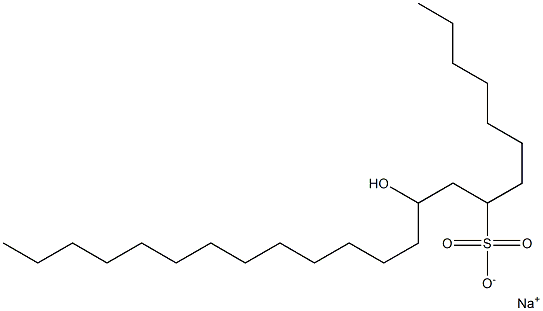 10-Hydroxytricosane-8-sulfonic acid sodium salt Struktur