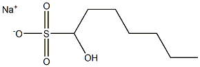 1-Hydroxy-1-heptanesulfonic acid sodium salt Struktur