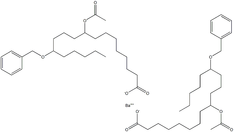 Bis(13-benzyloxy-9-acetyloxystearic acid)barium salt Struktur