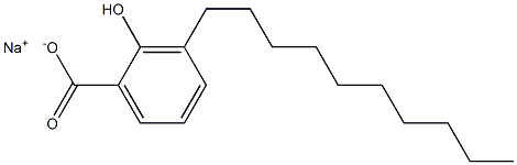 3-Decyl-2-hydroxybenzoic acid sodium salt Struktur