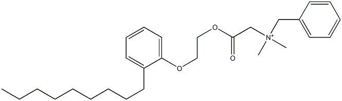 N,N-Dimethyl-N-benzyl-N-[[[2-(2-nonylphenyloxy)ethyl]oxycarbonyl]methyl]aminium Struktur