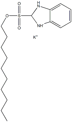 2-Decyl-2,3-dihydro-1H-benzimidazole-2-sulfonic acid potassium salt Struktur