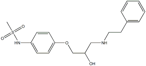 N-[4-[2-Hydroxy-3-(2-phenylethylamino)propyloxy]phenyl]methanesulfonamide Struktur