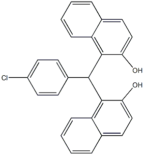 1,1'-(4-Chlorobenzylidene)bis(naphthalene-2-ol) Struktur