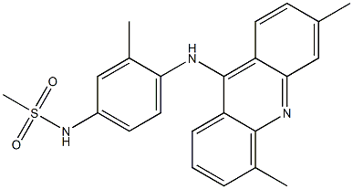 N-[4-[[3,5-Dimethylacridin-9-yl]amino]-3-methylphenyl]methanesulfonamide Struktur