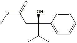 [R,(+)]-3-Hydroxy-4-methyl-3-phenylvaleric acid methyl ester Struktur