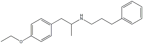 N-[1-Methyl-2-(4-ethoxyphenyl)ethyl]-3-phenylpropan-1-amine Struktur