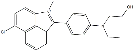 6-Chloro-2-[4-[ethyl(2-hydroxyethyl)amino]phenyl]-1-methyl-benz[cd]indol-1-ium Struktur