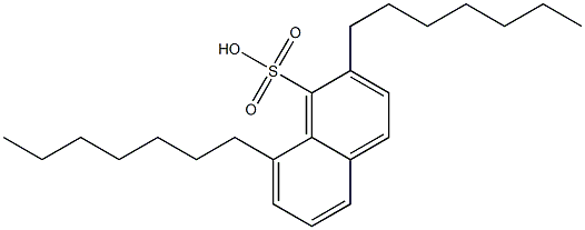 2,8-Diheptyl-1-naphthalenesulfonic acid Struktur