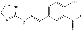 2-ニトロ-4-[[2-(2-イミダゾリン-2-イル)ヒドラゾノ]メチル]フェノール 化學構(gòu)造式