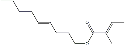 (E)-2-Methyl-2-butenoic acid 4-nonenyl ester Struktur