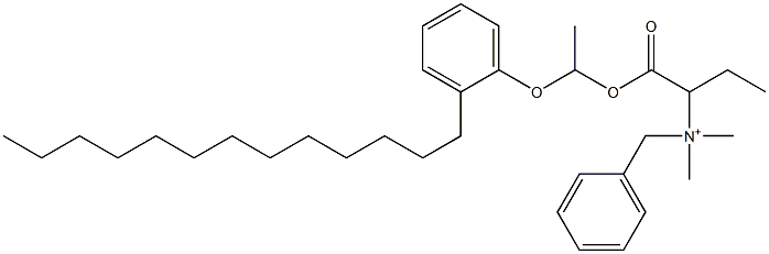 N,N-Dimethyl-N-benzyl-N-[1-[[1-(2-tridecylphenyloxy)ethyl]oxycarbonyl]propyl]aminium Struktur