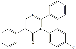 2,5-Diphenyl-3-(4-chlorophenyl)pyrimidin-4(3H)-one Struktur