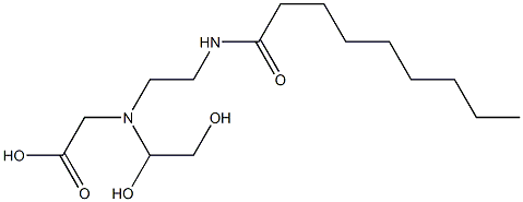 N-(1,2-Dihydroxyethyl)-N-[2-(nonanoylamino)ethyl]aminoacetic acid Struktur