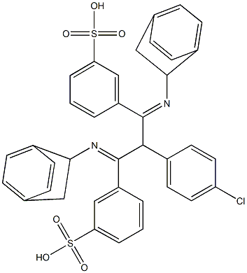 3,3'-[4-Chlorophenylmethylenebis[4,1-phenylene(ethylimino)methylene]]bis(benzenesulfonic acid) Struktur