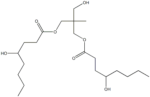 Bis(4-hydroxyoctanoic acid)2-(hydroxymethyl)-2-methyl-1,3-propanediyl ester Struktur