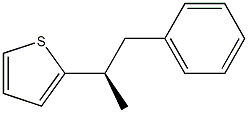 [R,(-)]-1-Phenyl-2-(2-thienyl)propane Struktur