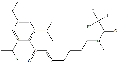 N-[(E)-6-(2,4,6-Triisopropylphenylsulfinyl)-5-hexenyl]-N-methyltrifluoroacetamide Struktur