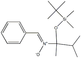 N-[2-Methyl-1-[[dimethyl(tert-butyl)silyl]oxy]methylpropyl]phenylmethanimine N-oxide Struktur