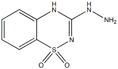 3-Hydrazino-4H-1,2,4-benzothiadiazine 1,1-dioxide Struktur