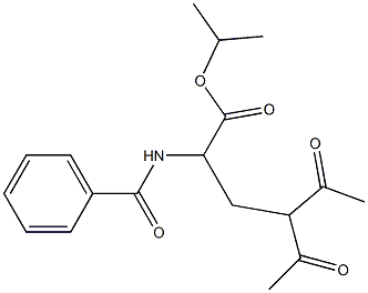 2-(Benzoylamino)-4-acetyl-5-oxohexanoic acid isopropyl ester Struktur