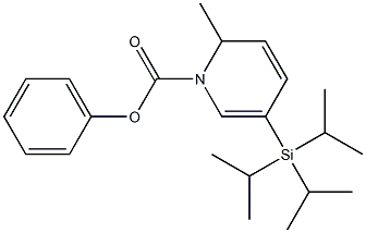 1,2-Dihydro-2-methyl-5-(triisopropylsilyl)pyridine-1-carboxylic acid phenyl ester Struktur