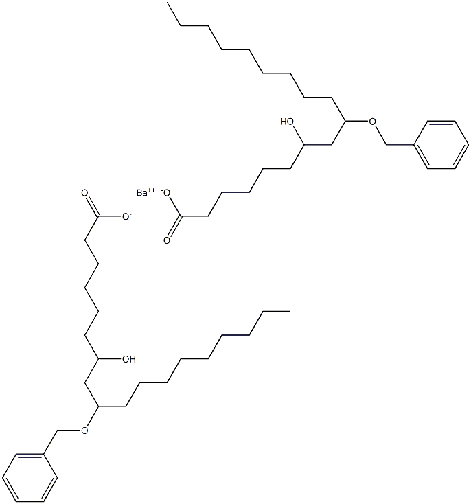 Bis(9-benzyloxy-7-hydroxystearic acid)barium salt Struktur