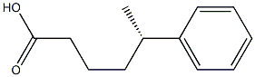 [S,(+)]-5-Phenylhexanoic acid Struktur