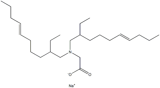 N,N-Bis(2-ethyl-6-decenyl)glycine sodium salt Struktur