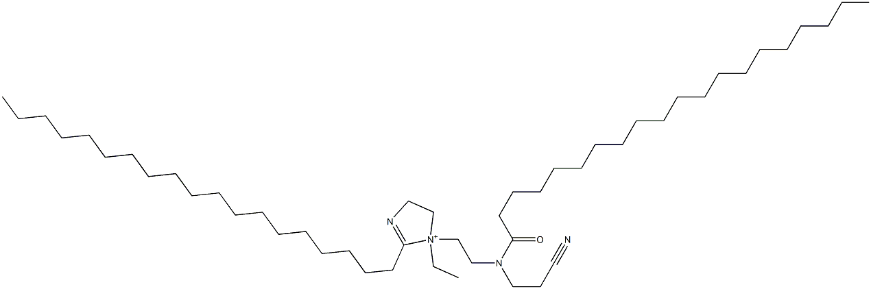 1-[2-[(2-Cyanoethyl)(1-oxoicosyl)amino]ethyl]-1-ethyl-4,5-dihydro-2-nonadecyl-1H-imidazol-1-ium Struktur