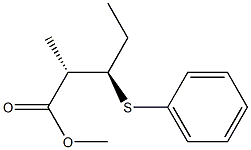 (2S,3R)-2-Methyl-3-(phenylthio)valeric acid methyl ester Struktur