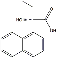 [S,(+)]-2-(1-Naphtyl)-2-hydroxybutyric acid Struktur