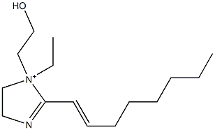 1-Ethyl-1-(2-hydroxyethyl)-2-(1-octenyl)-2-imidazoline-1-ium Struktur