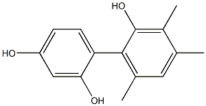 3',4',6'-Trimethyl-1,1'-biphenyl-2,2',4-triol Struktur