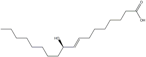 (8E,10R)-10-Hydroxy-8-octadecenoic acid Struktur