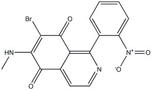 6-Methylamino-7-bromo-1-(2-nitrophenyl)isoquinoline-5,8-dione Struktur