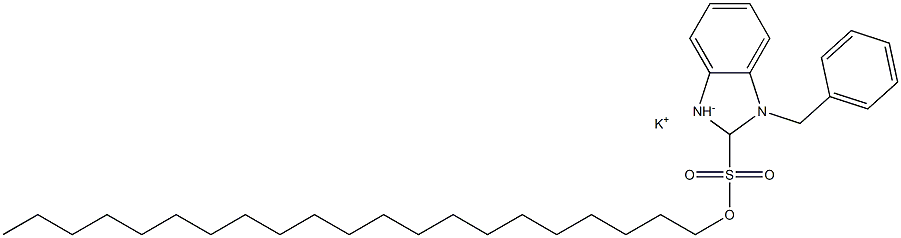 1-Benzyl-2,3-dihydro-2-henicosyl-1H-benzimidazole-2-sulfonic acid potassium salt Struktur