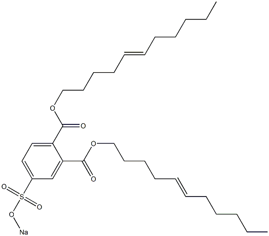 4-(Sodiosulfo)phthalic acid di(5-undecenyl) ester Struktur